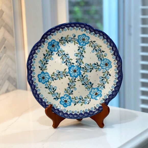 Gorgeous "Daphne" Floral Plate-Made in Poland-NEW